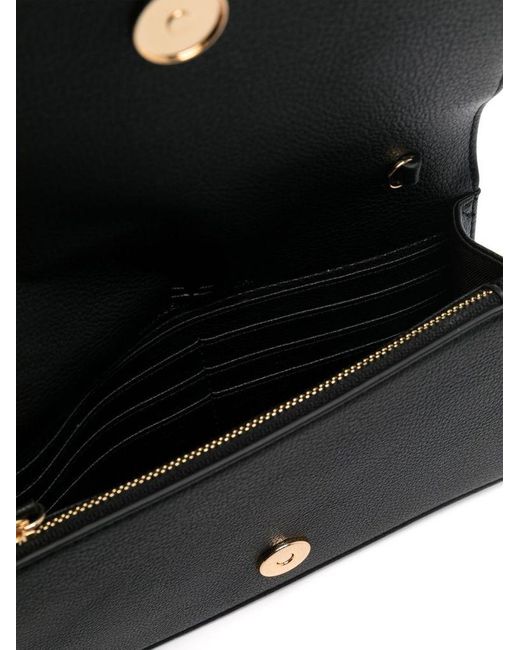 Borsa A Tracolla Nera Con Placca Logo di Elisabetta Franchi in Black
