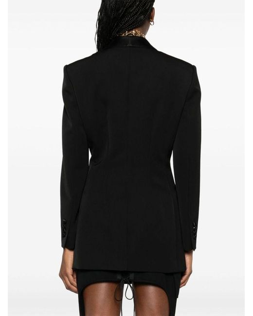 Blazer Monopetto Con Revers A Contrasto di Dolce & Gabbana in Black