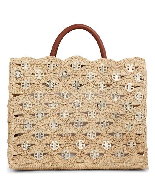 Rabanne Natural Raffia Handbag