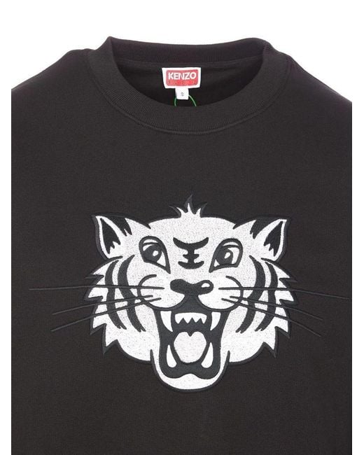 KENZO Gray Happy Tiger Sweatshirt