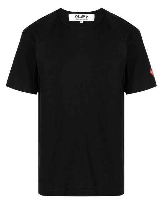 T-shirt con applicazione di COMME DES GARÇONS PLAY in Black da Uomo