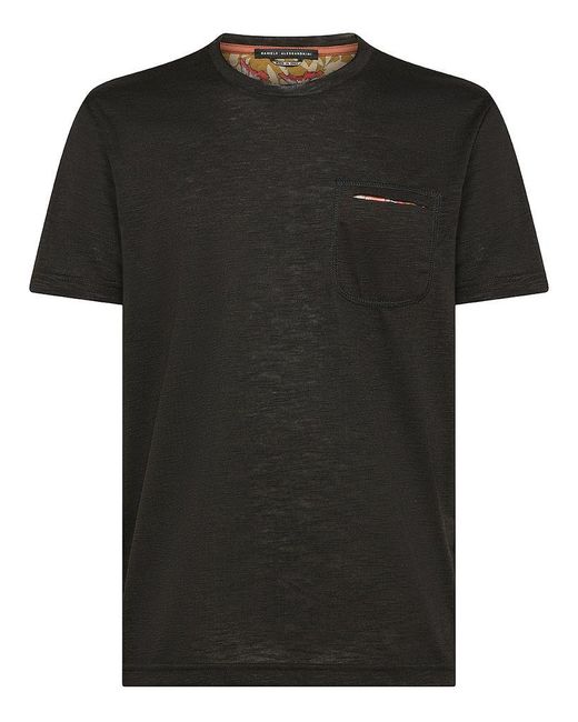 | T-shirt con taschino a fantasia | male | NERO | XXL di Daniele Alessandrini in Black da Uomo