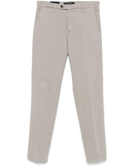 Michael Coal Gray Stretch Trousers for men