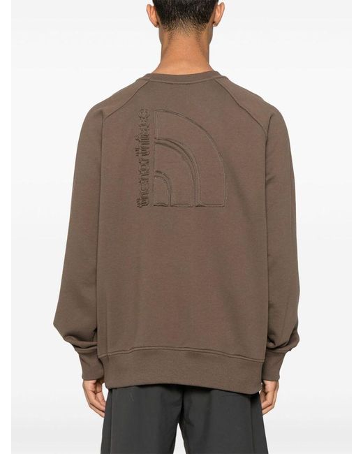 The North Face Brown Crewneck Logo Sweatshirt for men