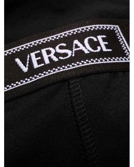 Slip con banda logo anni '90 di Versace in Black da Uomo
