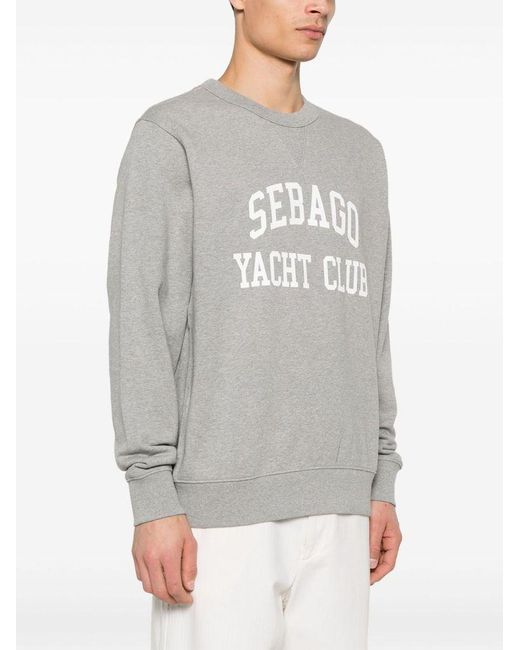 Sebago Gray 'Boothbay' Sweatshirt With Print for men