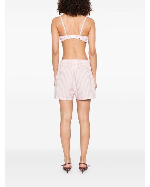 Philosophy Di Lorenzo Serafini Pink Striped Shorts Set