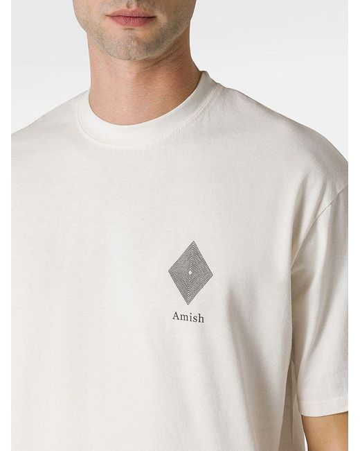 | T-shirt con logo | male | BIANCO | S di AMISH in White da Uomo