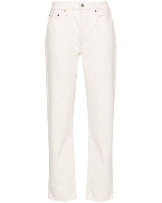 | Jeans crop 501 in cotone a vita alta | female | BIANCO | 30 di Levi's in White