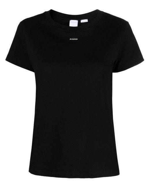 | T-shirt con logo | female | NERO | XS di Pinko in Black