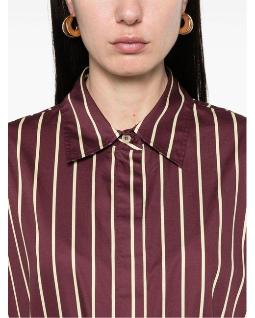 Camicia A Righe di Forte Forte in Red