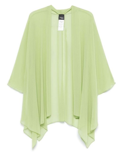 Marina Rinaldi Green 'Umberta' Open Blouse Semi-Trasparent