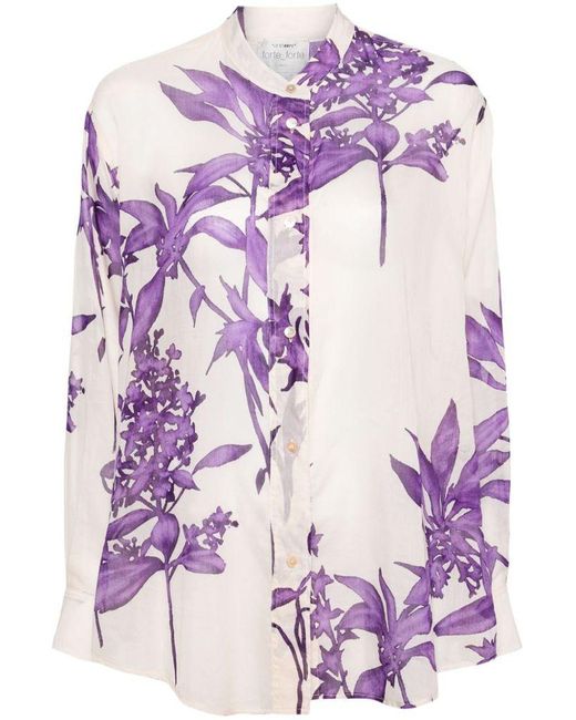 | Camicia stampa floreale | female | BIANCO | 0 di Forte Forte in Purple