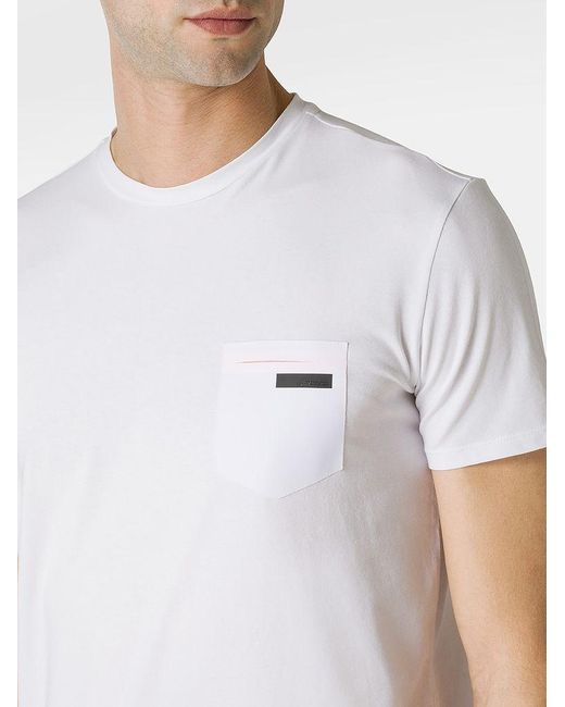 | T-shirt in cotone stretch con tasca | male | BIANCO | 52 di Rrd in White da Uomo