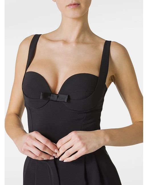 | Body stretch con taglio corsetto e fiocco | female | NERO | 42 di Elisabetta Franchi in Black