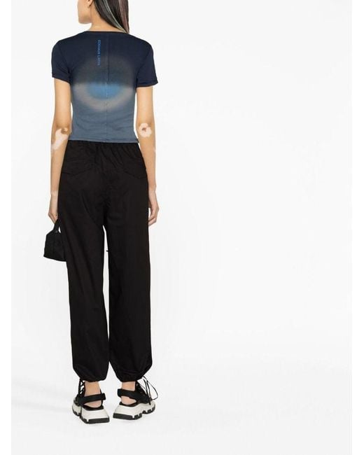 MSGM Black Wide-Leg Pants