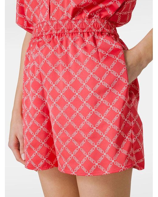 | Shorts con stampa catena e logo | female | ROSSO | S di Michael Kors in Red