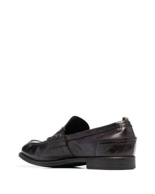 Mocassini Con Punta Smussata di Officine Creative in Black da Uomo