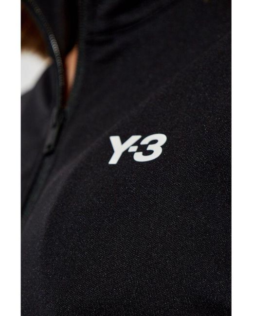 Felpa Nera Con Chiusura A Zip di Y-3 in Blue