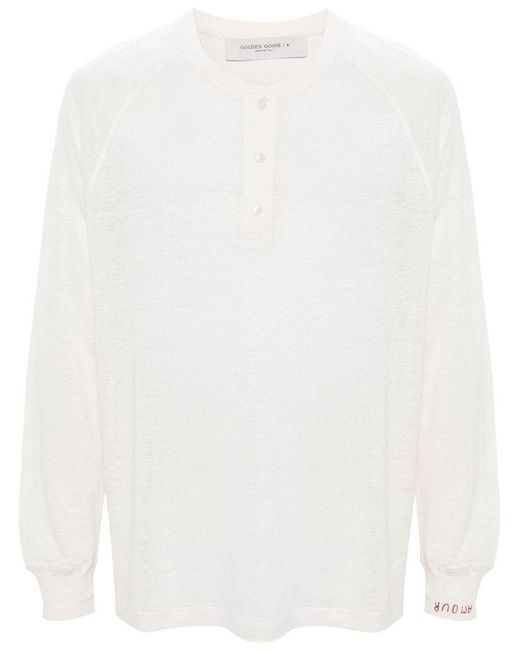 | T-shirt dettaglio scritta | male | BIANCO | S di Golden Goose Deluxe Brand in White da Uomo