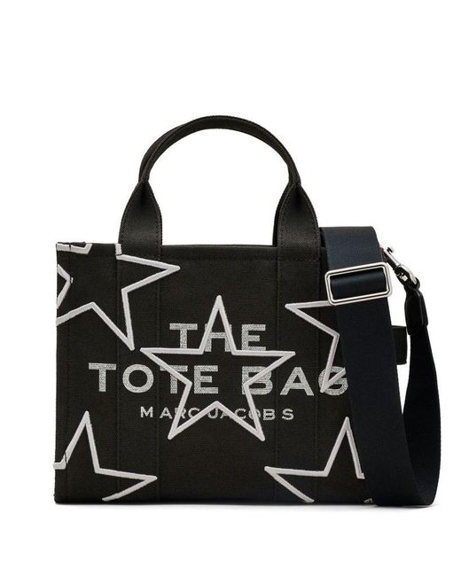 Marc Jacobs Black 'The Star Canvas Small' Tote Bag