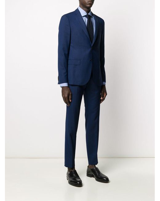 Completo Due Pezzi Monopetto di Boss in Blue da Uomo