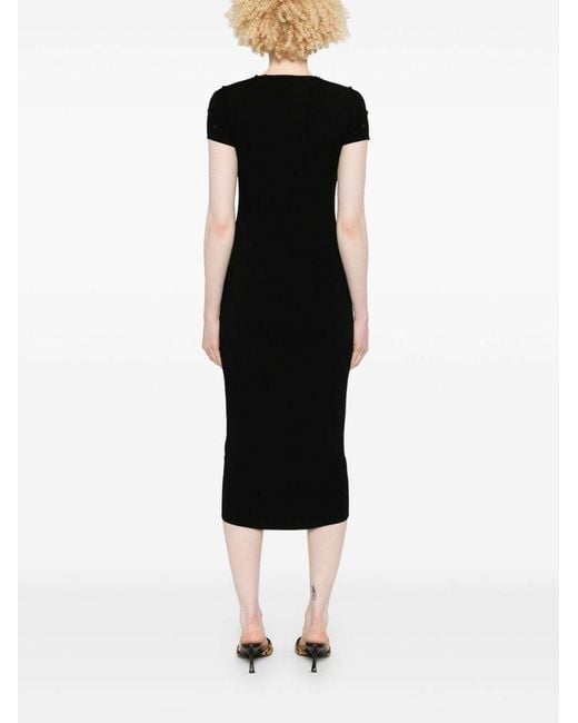 Abito Midi Con Applicazioni di Blugirl Blumarine in Black