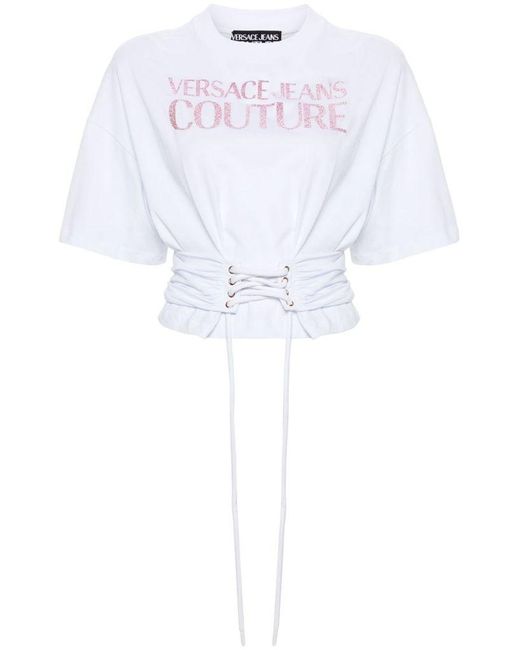 | T-shirt dettagli raccolti | female | BIANCO | S di Versace in White