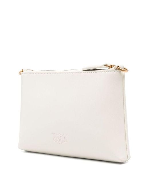 Pinko White 'Flat Horizontal' Shoulder Bag