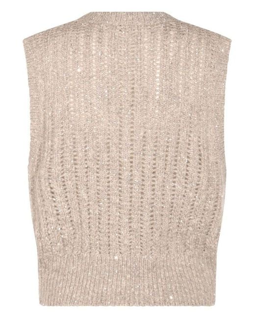 Gilet di Brunello Cucinelli in Natural