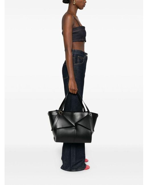 Borsa Tote Belt Cabas Media di Coperni in Black