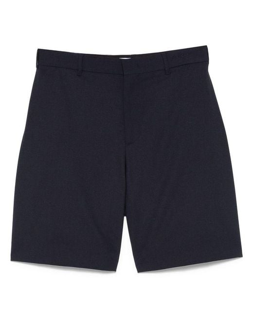 MSGM Blue Knee-Length Tailored Shorts for men