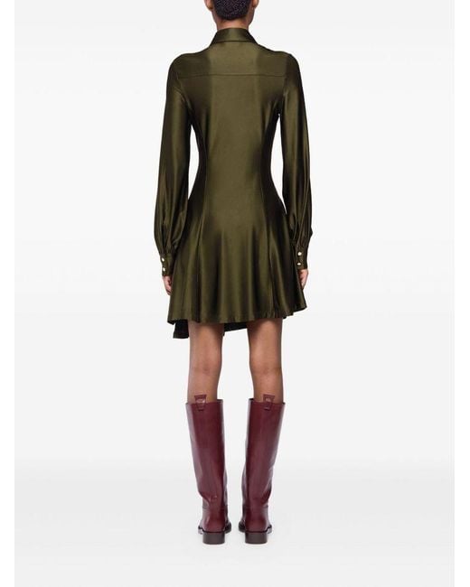one shoulder smocked slit knitted dress Astr the Label | Ania One-Shoulder Midi Dress in Brown main image 1