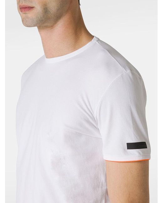 | T-shirt in misto cotone con polso a contrasto | male | BIANCO | 48 di Rrd in White da Uomo
