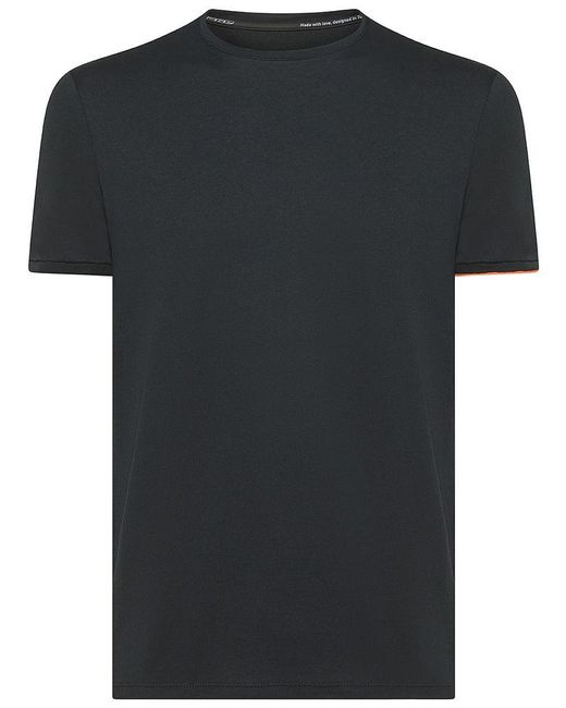 | T-shirt in misto cotone con polso a contrasto | male | NERO | 54 di Rrd in Black da Uomo