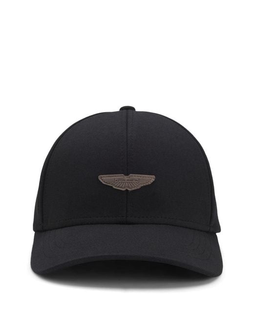 Cappello Da Baseball Nero Con Patch Logo di Boss in Black da Uomo