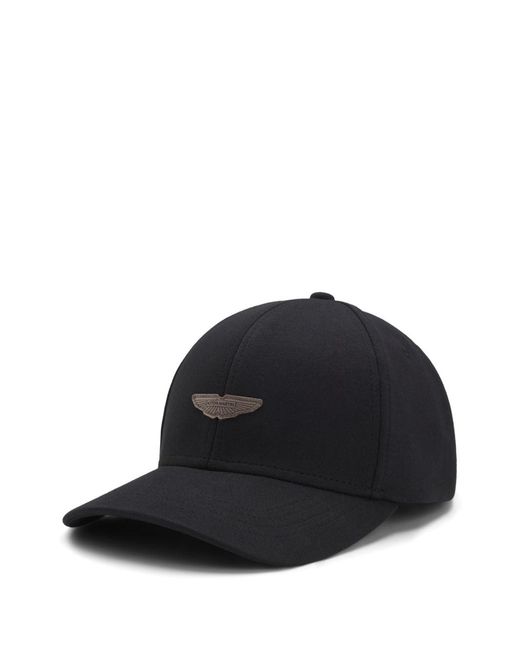 Cappello Da Baseball Nero Con Patch Logo di Boss in Black da Uomo