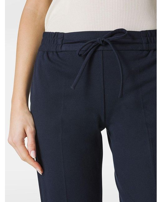 | Pantaloni in cotone stretch con coulisse in vita | female | BLU | 40 di Circolo 1901 in Blue