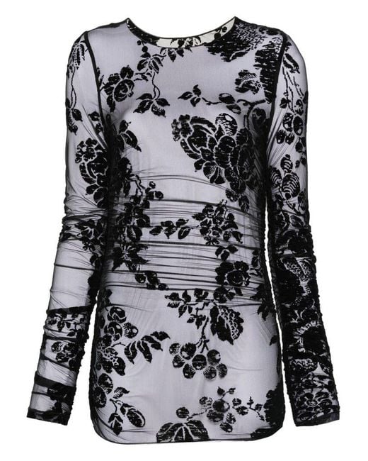 Pinko Black 'Puzzle' Long-Sleeved Top