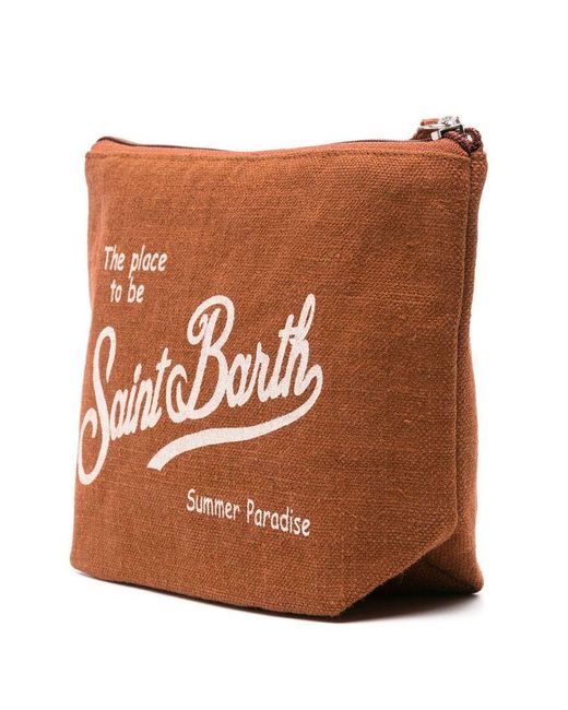 Pochette 'Aline Linen' di Mc2 Saint Barth in Brown