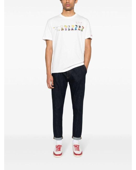 | T-shirt in cotone con stampa x Peanuts | male | BIANCO | S di Mc2 Saint Barth in White da Uomo