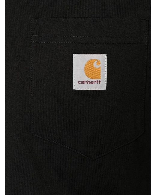 Carhartt Black Pocket Logo-Patch T-Shirt for men