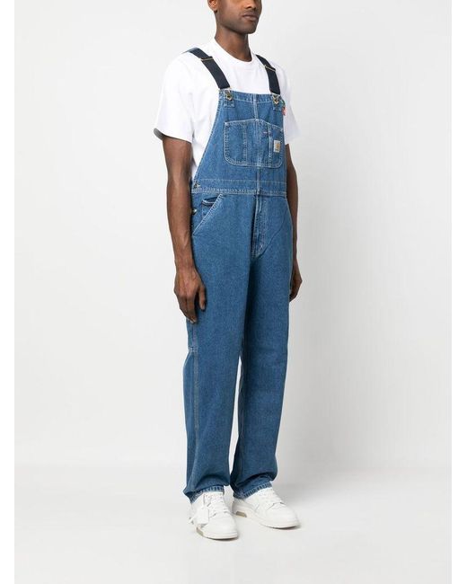 Salopette Dritta Con Applicazione di Carhartt in Blue da Uomo