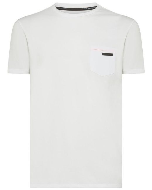 | T-shirt in cotone stretch con tasca | male | BIANCO | 52 di Rrd in White da Uomo