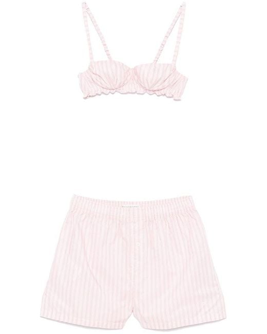 Philosophy Di Lorenzo Serafini Pink Striped Shorts Set