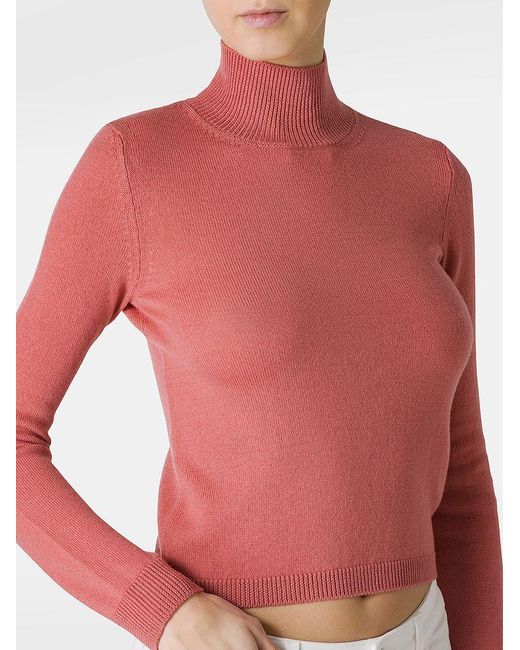 | Maglia Niobe in lana vergina a collo alto | female | ROSA | S di Max Mara in Pink