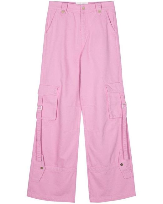 | Pantaloni in cotone cargo a gamba larga | female | ROSA | 29 di Blugirl Blumarine in Pink