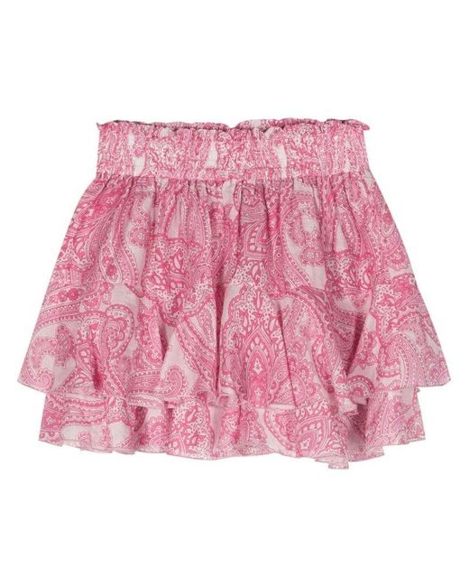 | Minigonna in cotone e seta con stampa paisley | female | ROSA | M di Mc2 Saint Barth in Pink