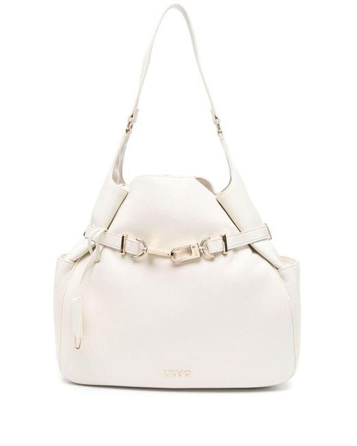 Liu Jo White Shoulder Bag With Charm