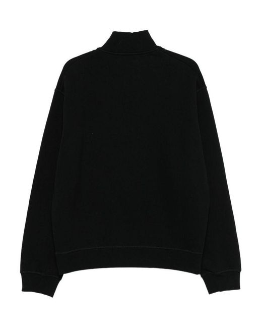 DSquared² Black Half-Zip Cotton Sweatshirt for men